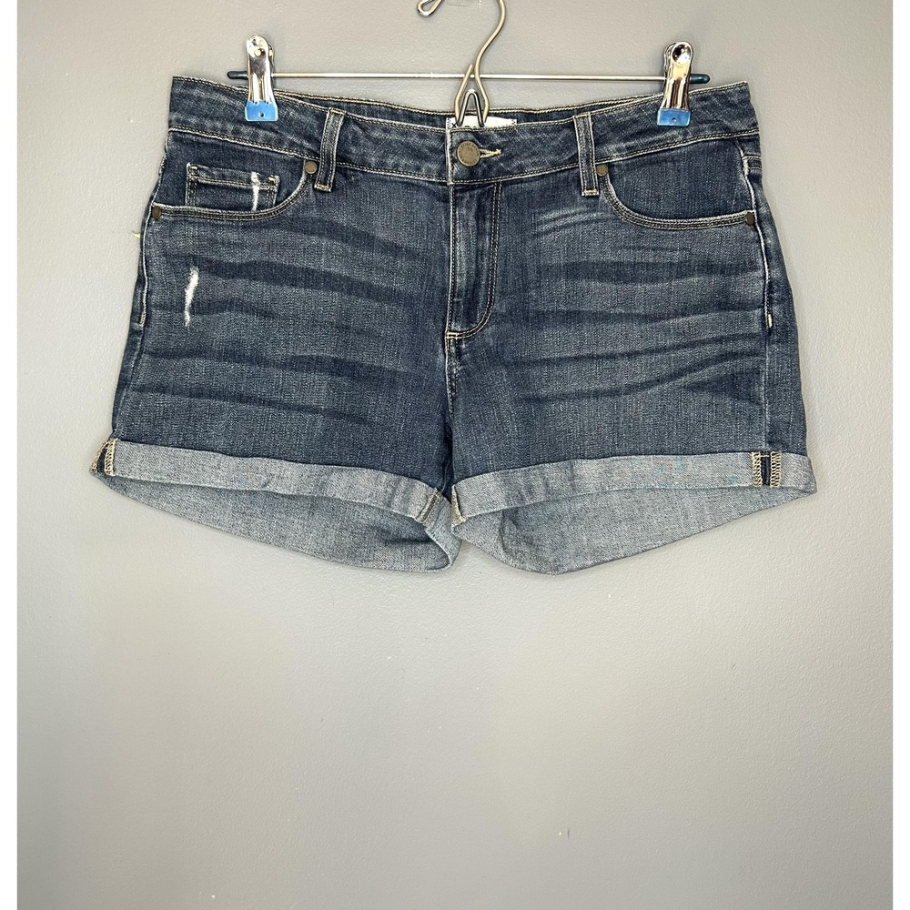Paige Jean Shorts Womens 28 Blue Jimmy Jimmy Denim Cuffed Distressed Revolve